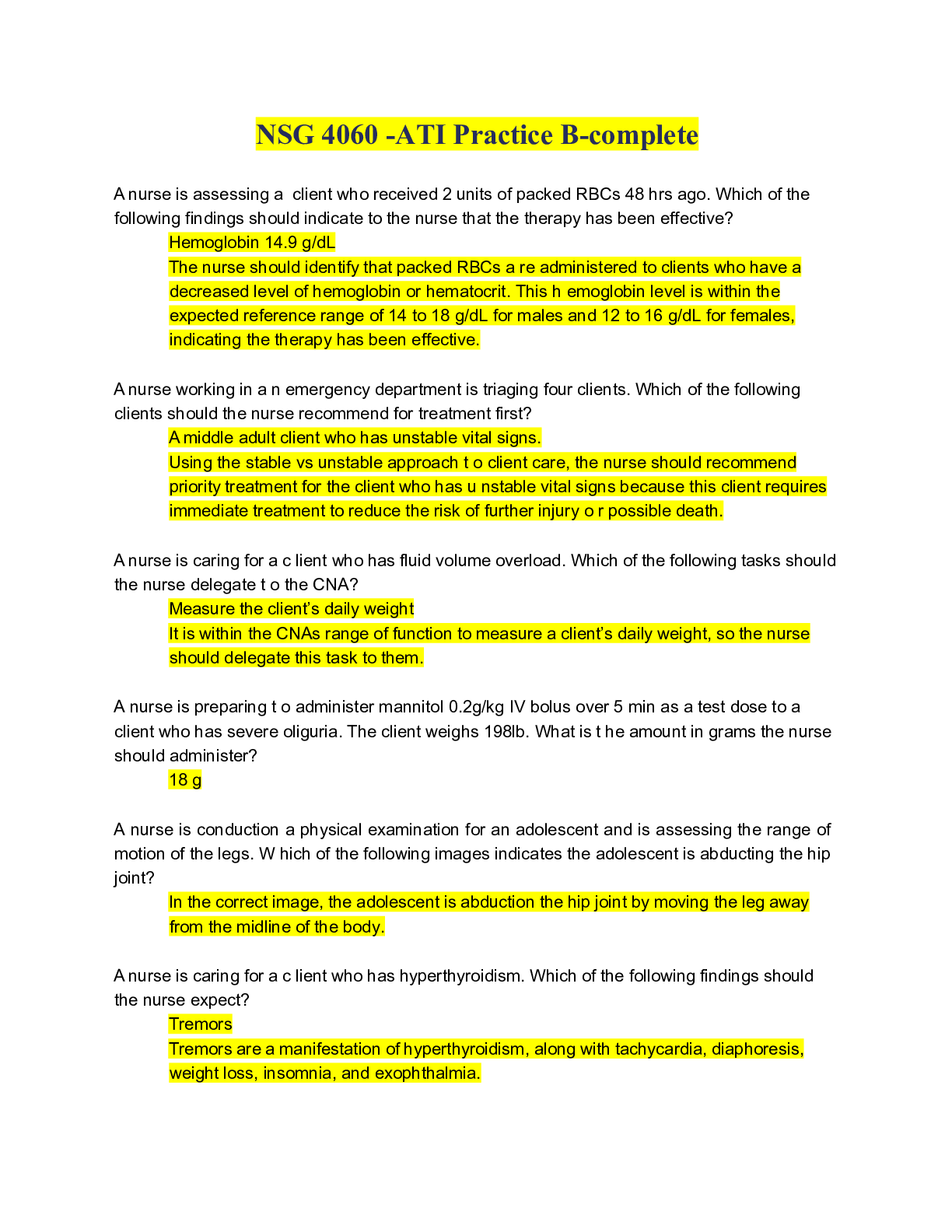 Preview of NSG 4060 -ATI Practice B-complete.pdf